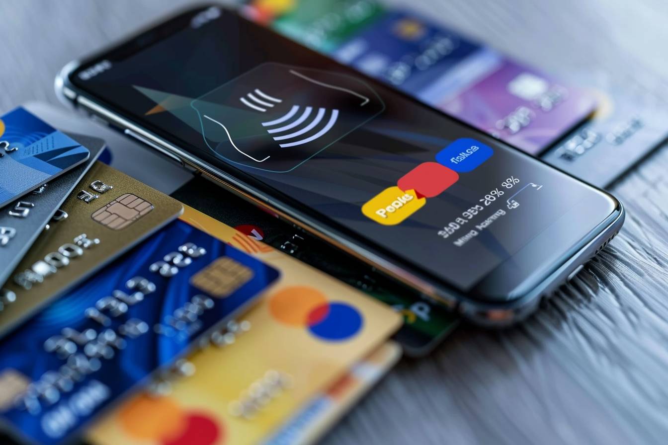 paiement sans contact : illustration d'une carte bancaire et smartphone utilisant la technologie NFC pour un paiement rapide et sécurisé