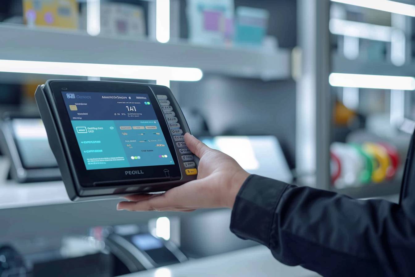 terminal de paiement : terminal de paiement électronique moderne en action