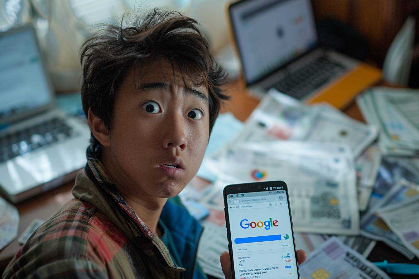 Google Pay : smartphone affichant une erreur de paiement sur Google Pay