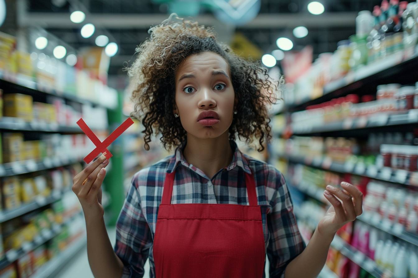 paiement par chèque : commerçant refusant un chèque en caisse
