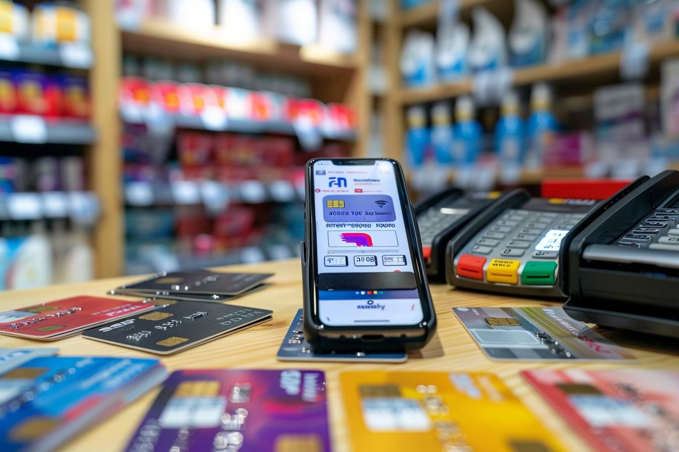 paiement sans contact : illustration d'un paiement sans contact avec une carte bancaire