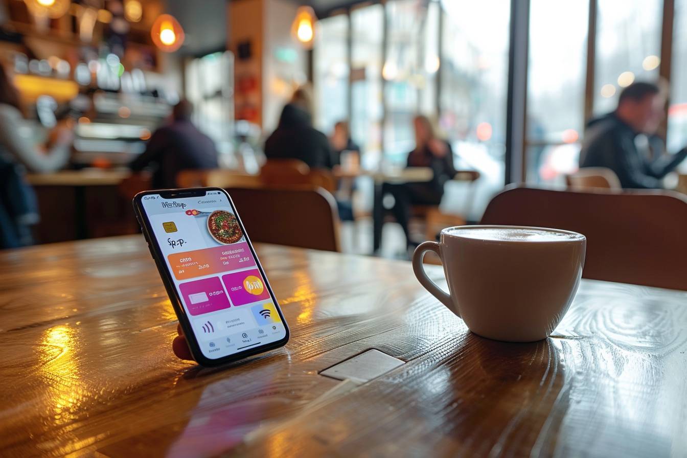 paiement mobile : smartphone effectuant un paiement sans contact