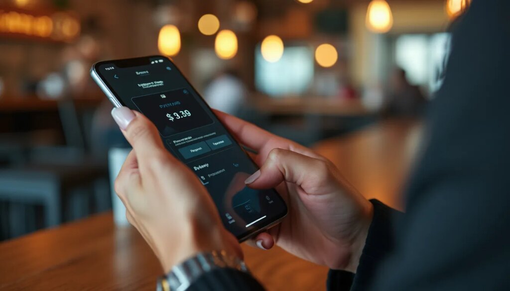 paiements mobiles : illustration d'un smartphone avec une transaction sécurisée