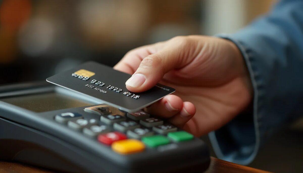 paiement sans contact : carte bancaire utilisée pour un paiement sans contact
