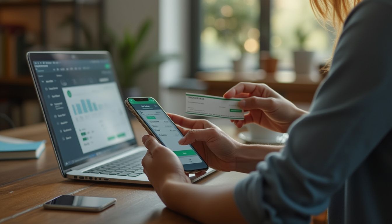 dépôt de chèque banque en ligne : utilisateur déposant un chèque via une application mobile bancaire