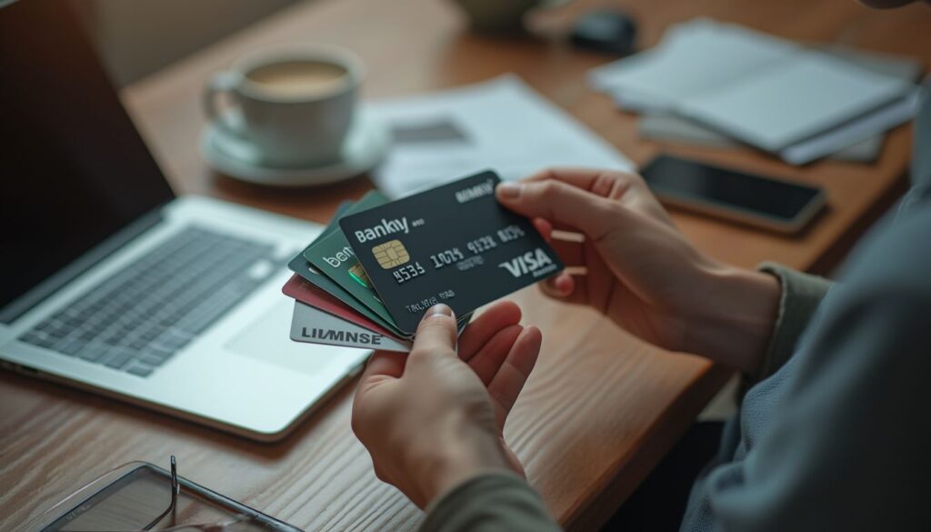 multibancarisation : illustration de plusieurs comptes bancaires en ligne sur un smartphone
