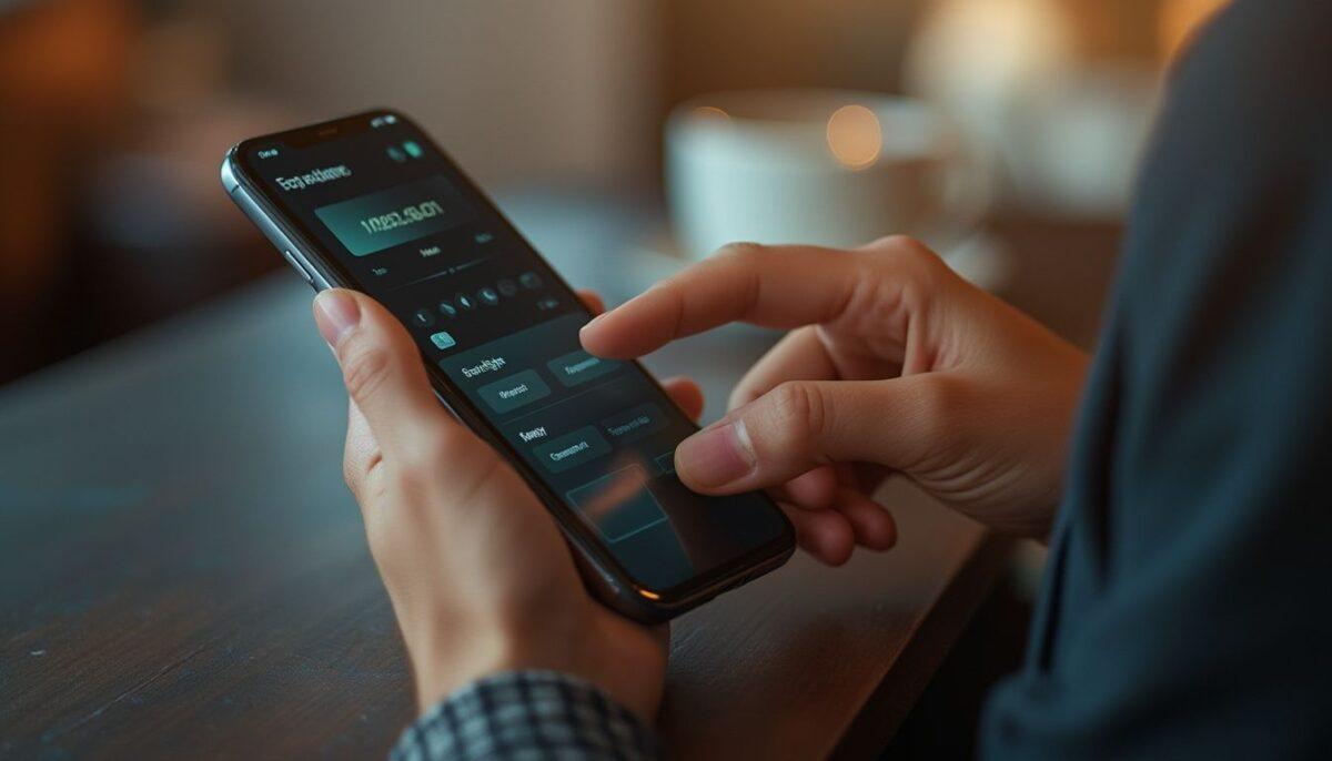 portefeuille numérique : interface d'application de paiement numérique sécurisée sur smartphone