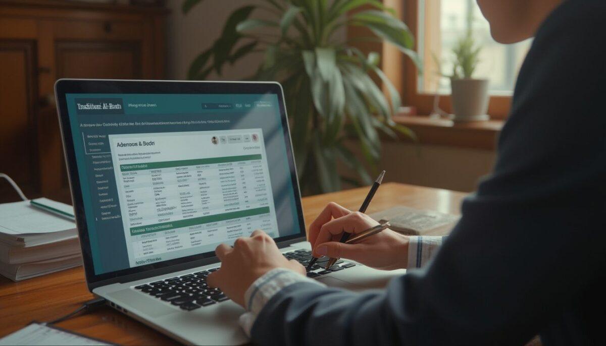 banque en ligne : illustration représentant une banque traditionnelle et une banque en ligne