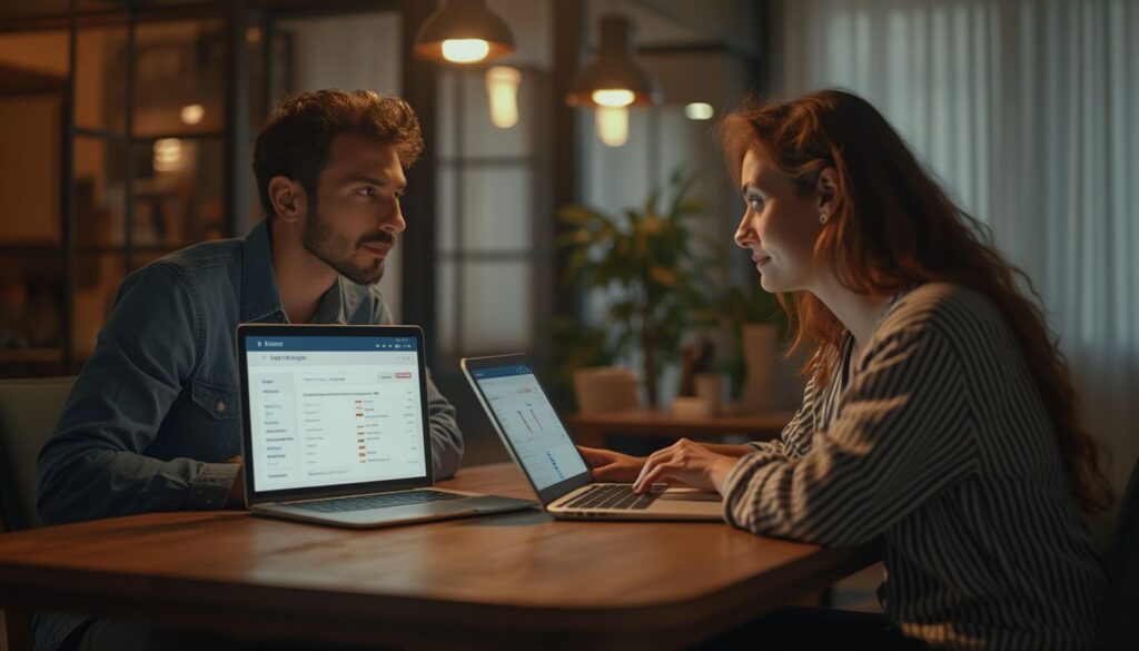compte joint : illustration montrant un compte courant et un compte joint en ligne