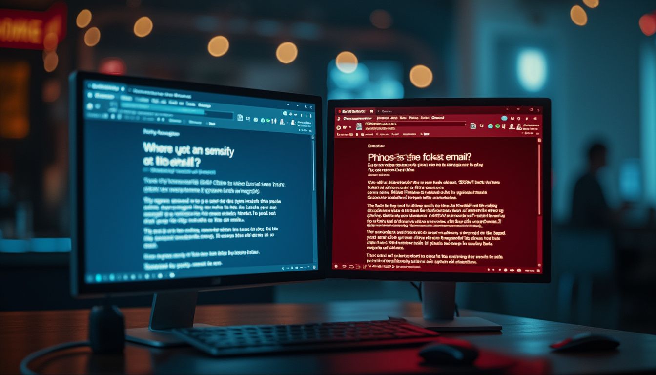 phishing bancaire : illustration d'un email de phishing avec avertissement de sécurité