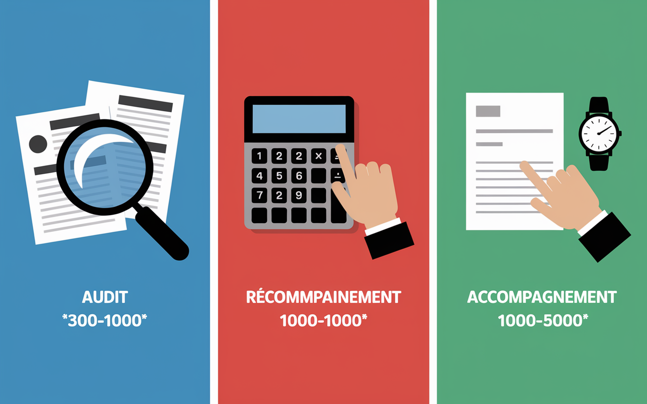 schéma étapes accompagnement CGPI audit recommandations mise en œuvre