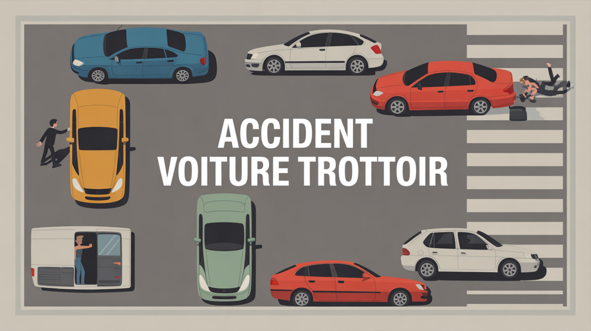 Illustration accident voiture sur trottoir