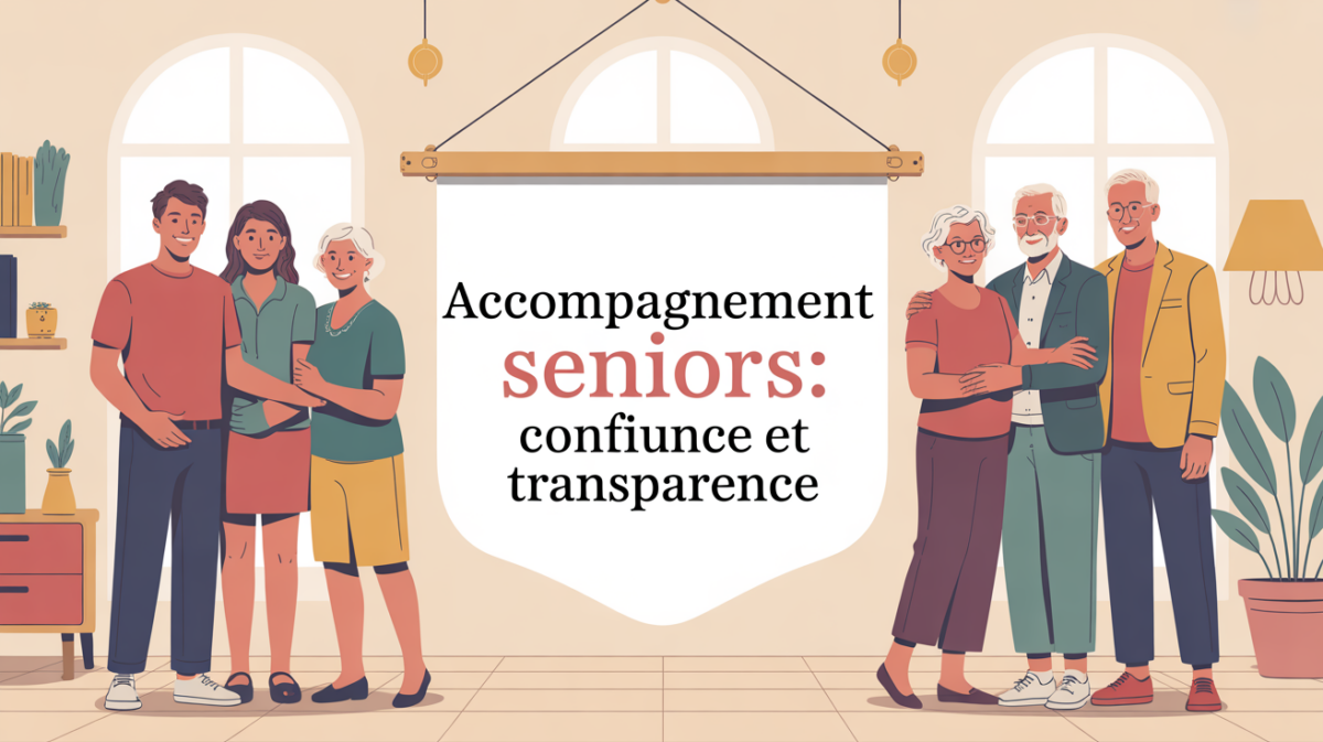 famille senior confiance transparence salon lumineux