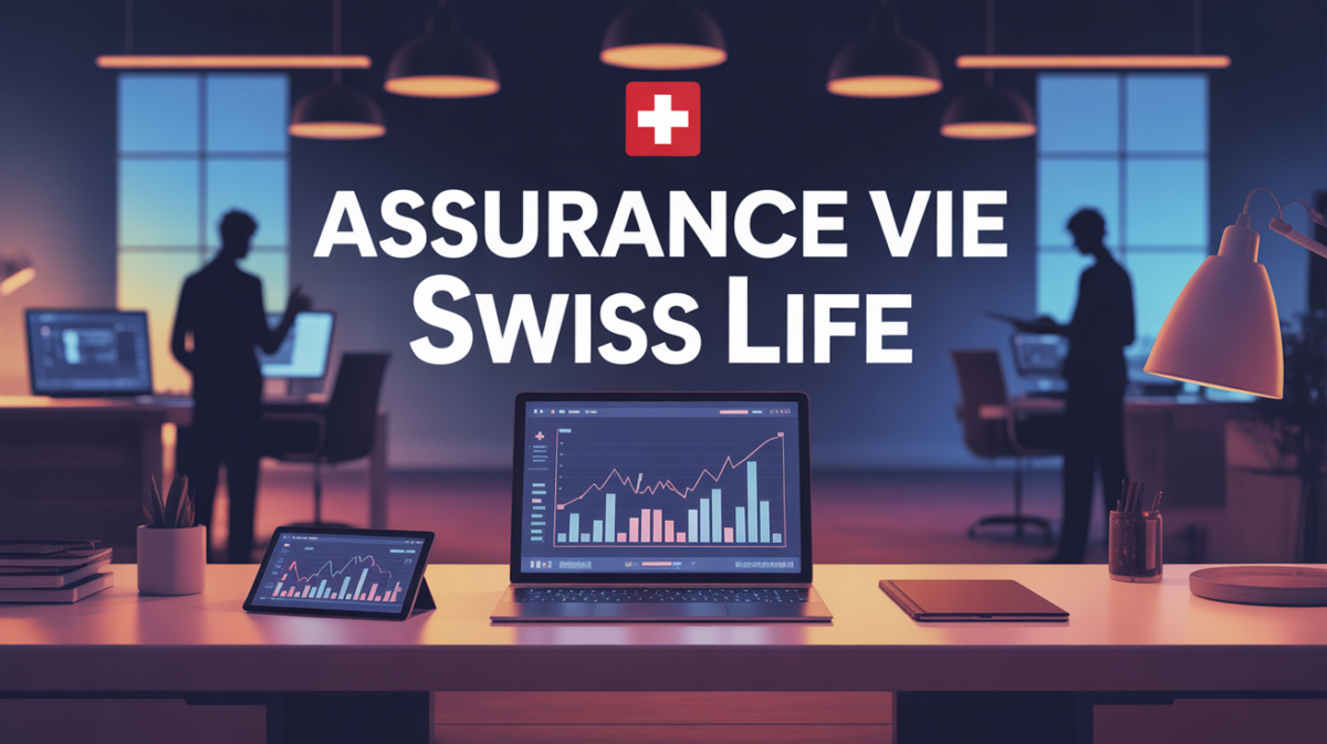 Ordinateur et graphique rendement Assurance Vie Swiss Life