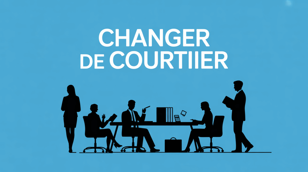Visuel changer de courtier conseillers et clients autour d'une table