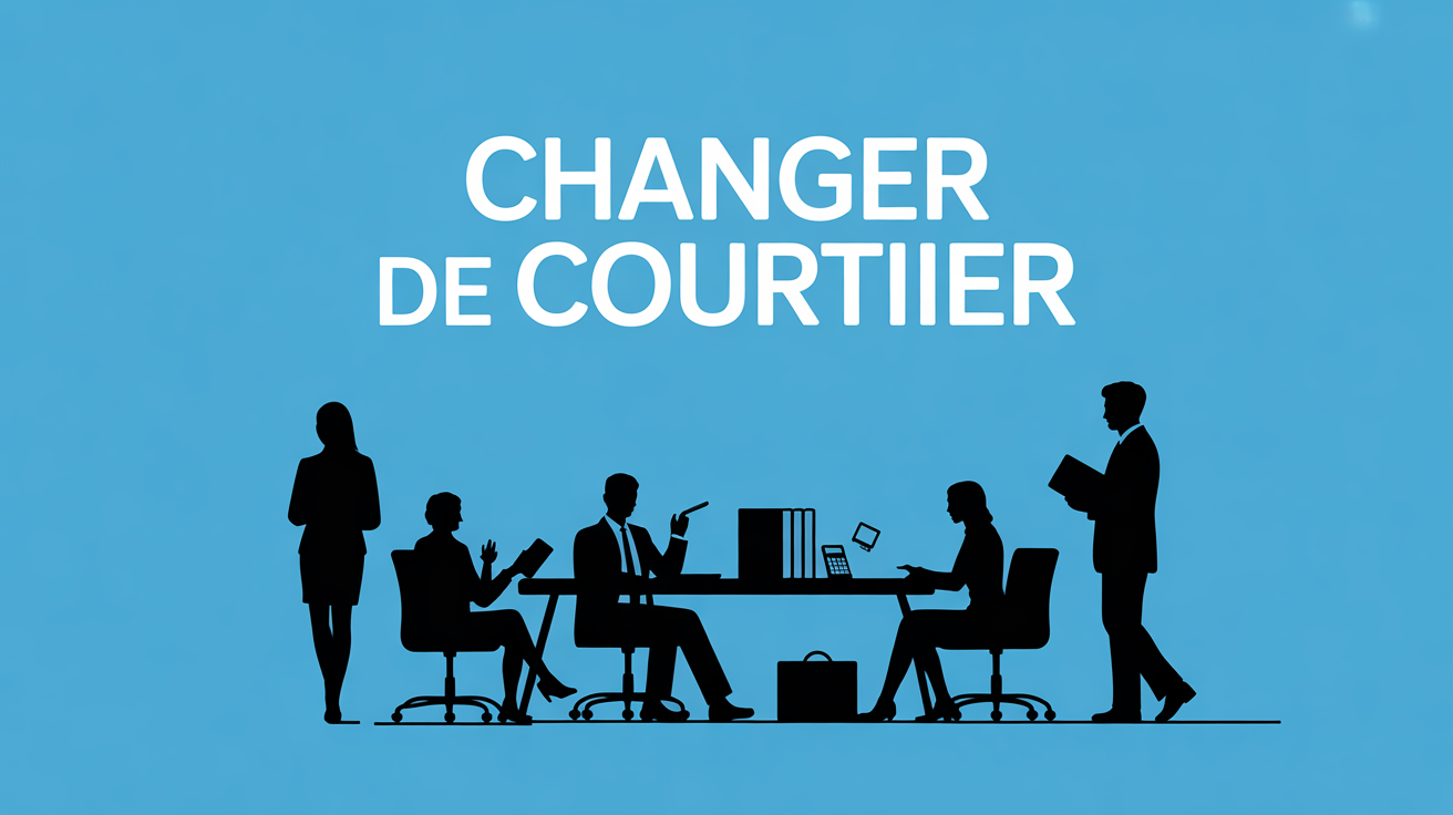 Visuel changer de courtier conseillers et clients autour d'une table