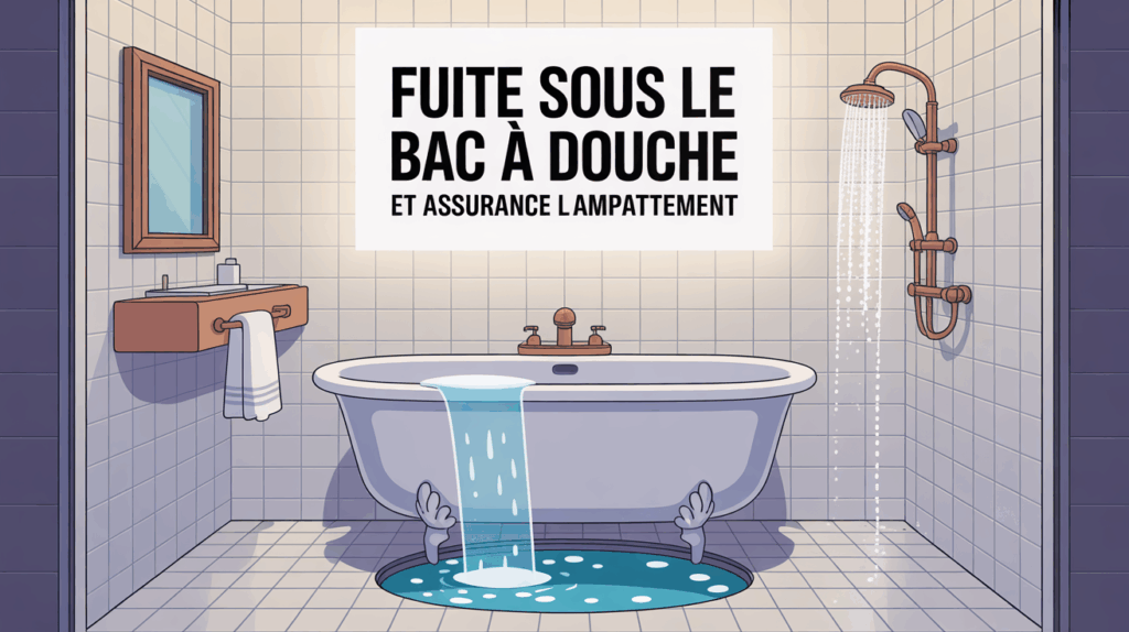 Visuel fuite sous bac à douche et assurance habitation