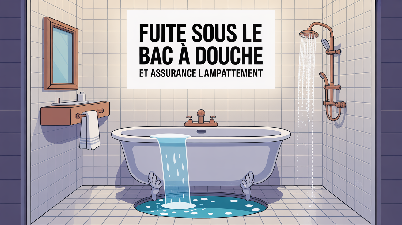 Visuel fuite sous bac à douche et assurance habitation