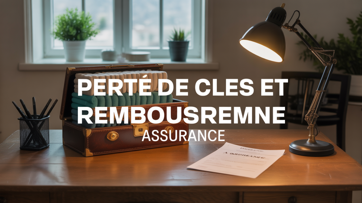 table avec trousseau de cles egare et feuille d'assurance