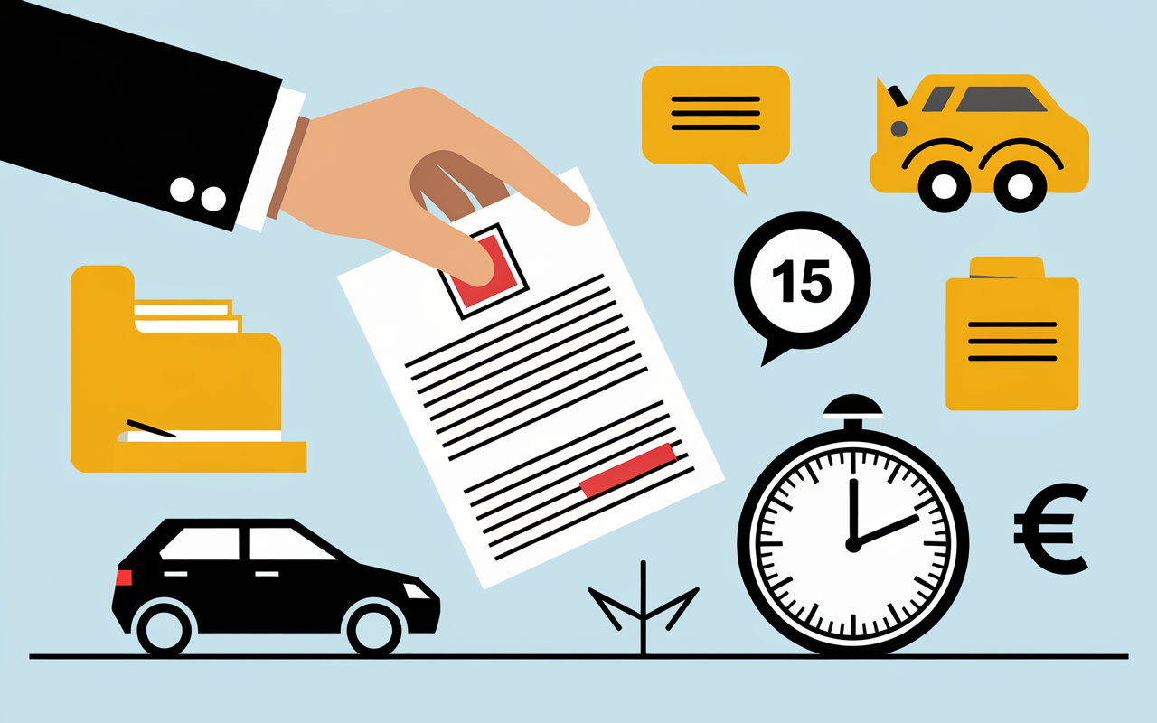 Main document releve d information auto delai