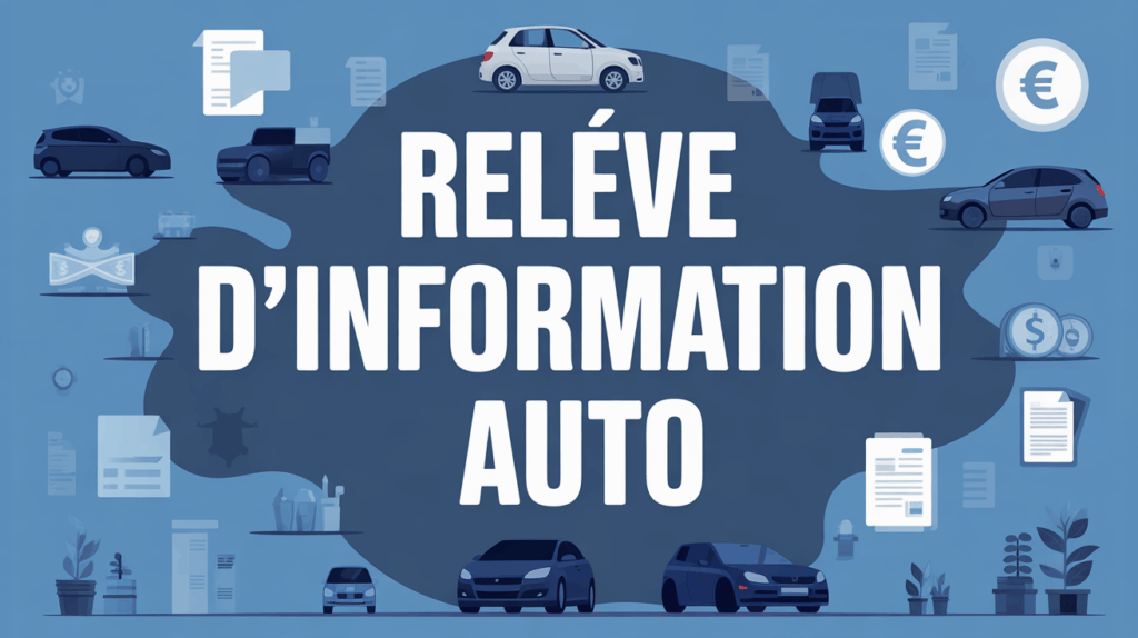 Illustration releve d information auto document