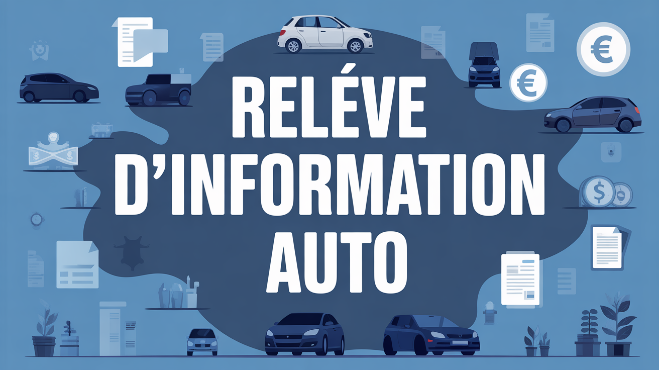 Illustration releve d information auto document
