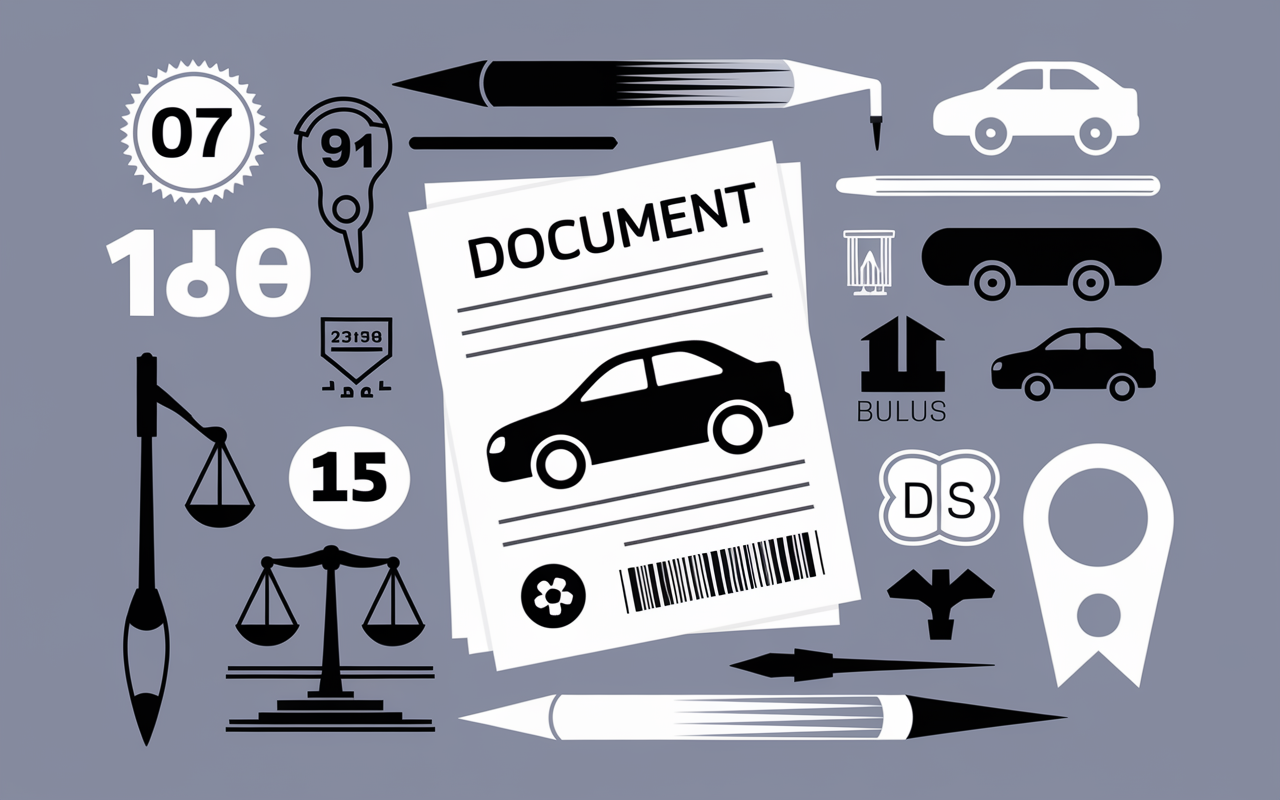 illustration carte grise auto titre