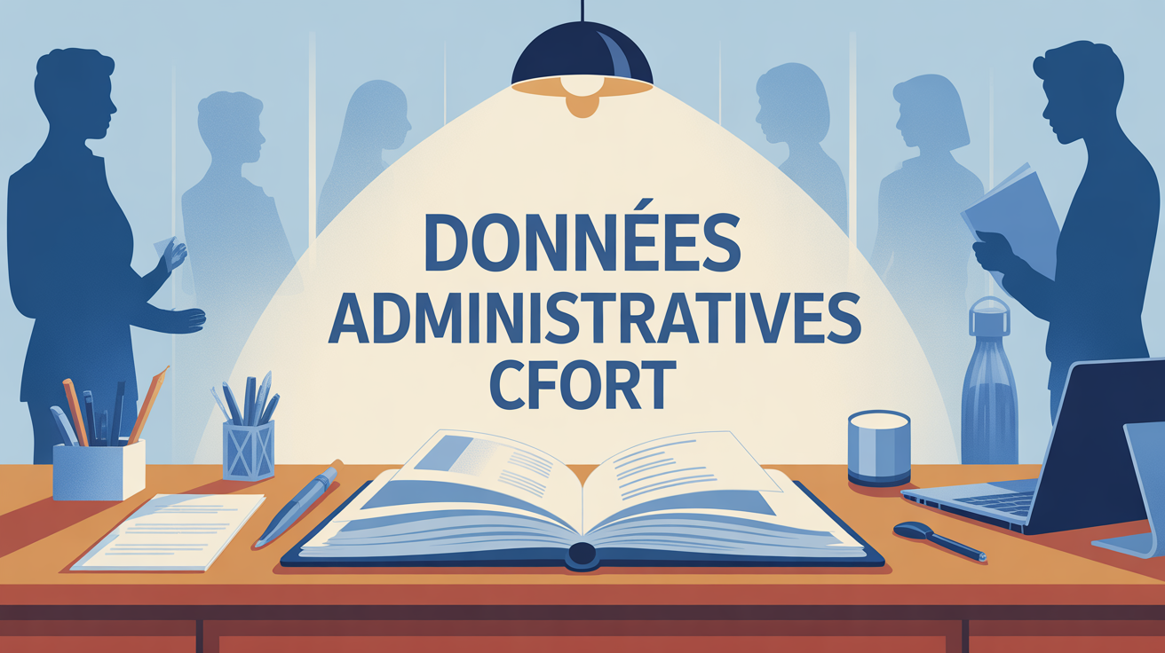 Visuel d’un dossier administratif CFORT ouvert sur bureau