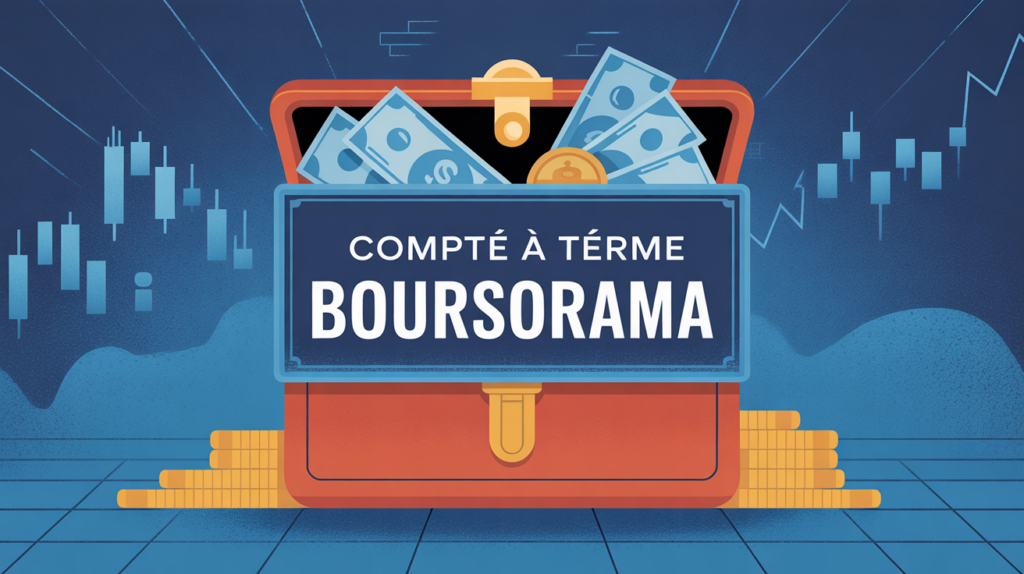 Illustration coffre-fort avec billets Compte à terme Boursorama