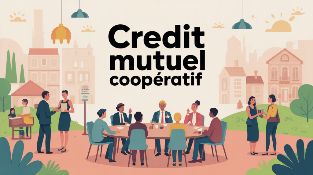 Credit Mutuel coopératif scène agence banque