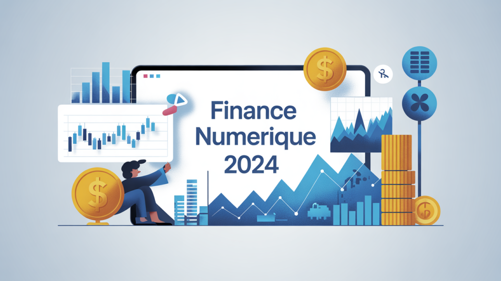 illustration finance numerique 2024 ecran tablette graphiques actifs