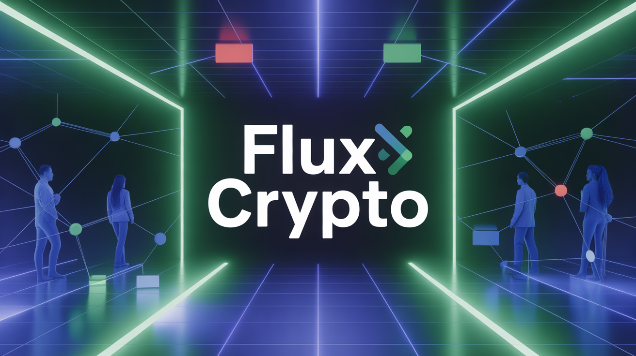 Illustration flux crypto carrefour moderne