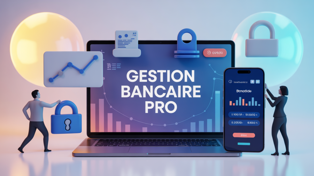 gestion bancaire professionnelle sécurisée illustration
