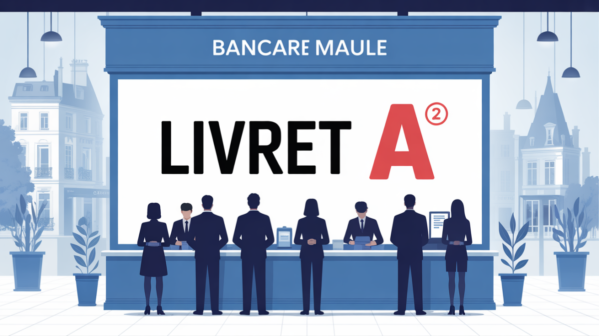 Scène banque française Livret A