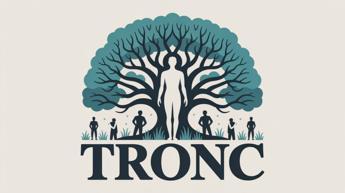 tronc arbre anatomie geometrie illustration stylisee