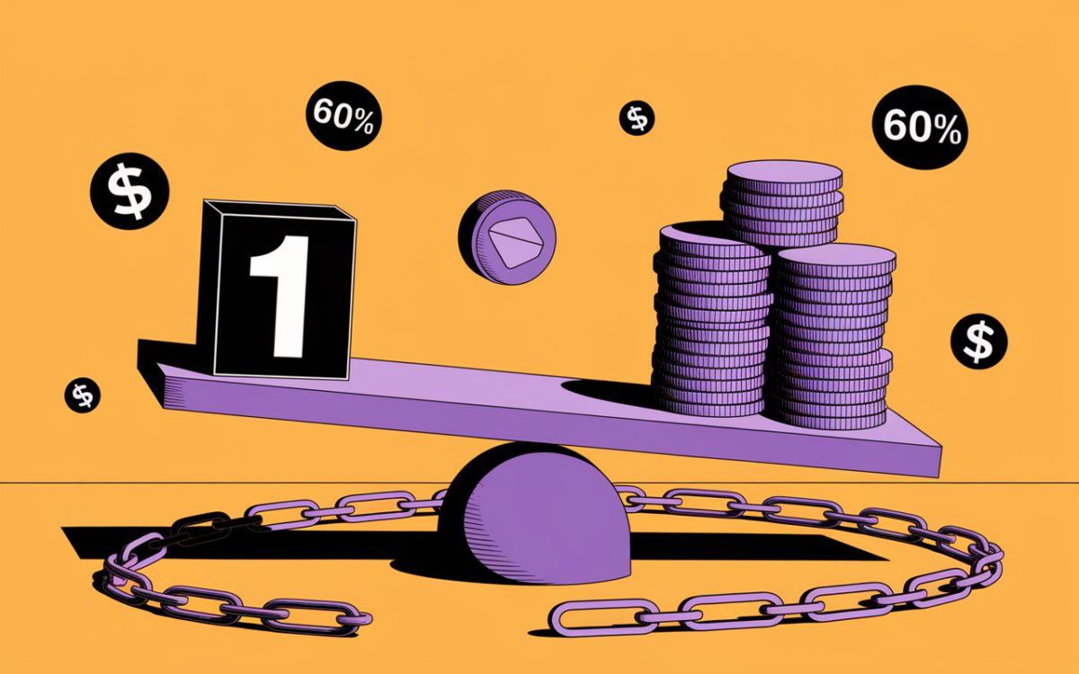 Balance USDT stablecoin dollar illustration
