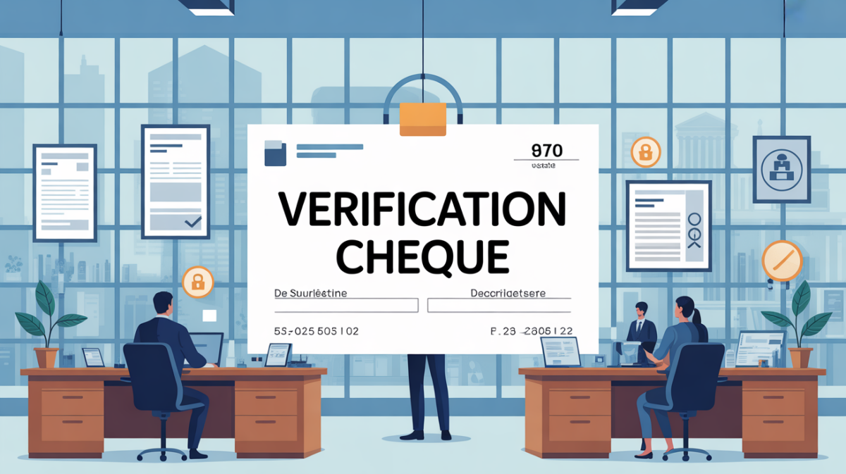 illustration verification cheque banque securite