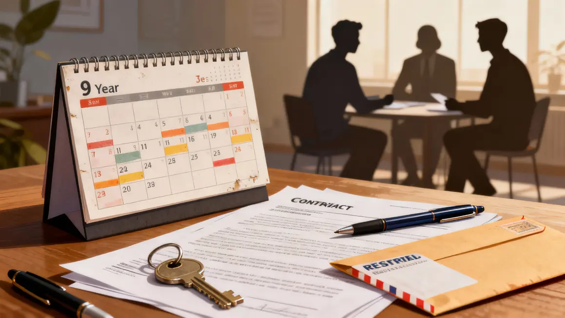 Calendrier bail commercial 3-6-9 surlignages clés