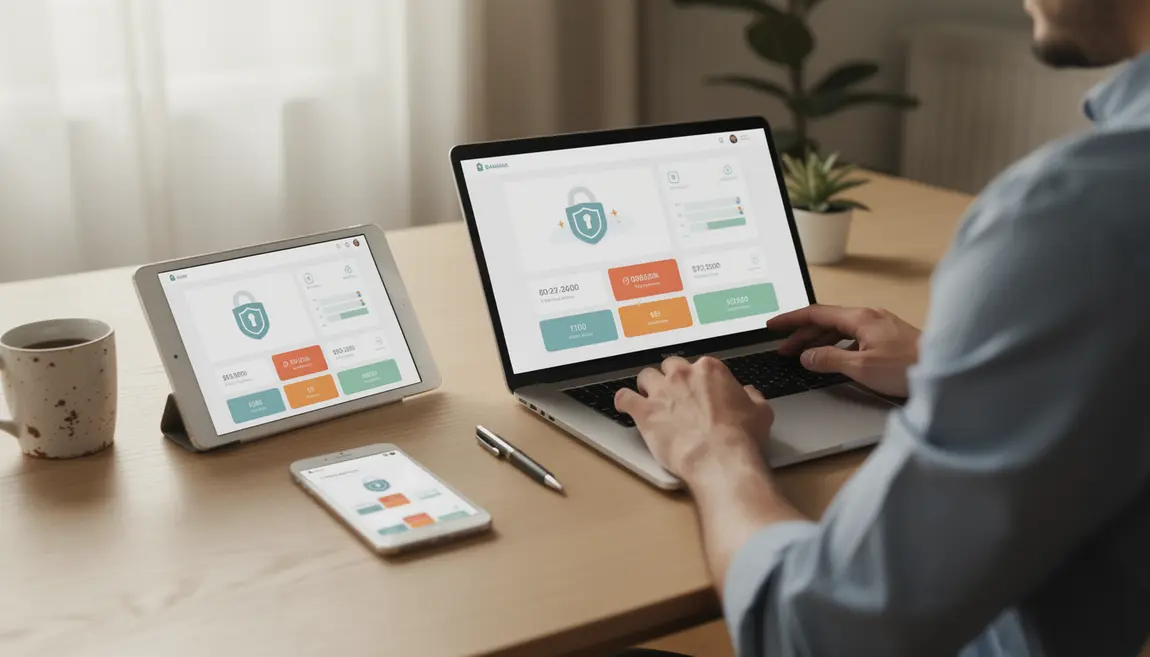 Interface BoursoBank securisee sur tablette, smartphone et ordinateur