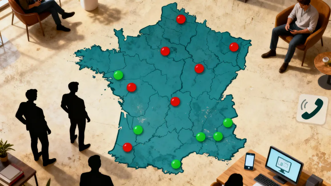 Carte agences fermées ouvertes Crédit du Nord Société Générale impact emploi
