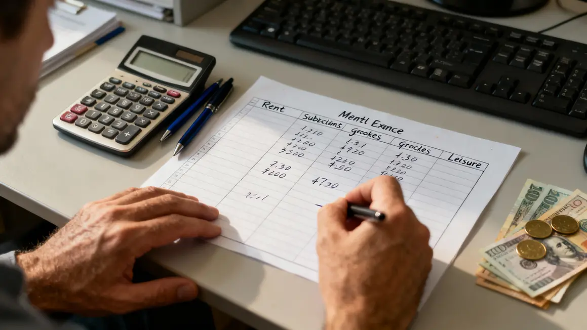 Tableau de dépenses pour optimiser son budget avec petit revenu