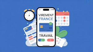 à quelle heure arrive le virement pôle emploi france travail smartphone horloge