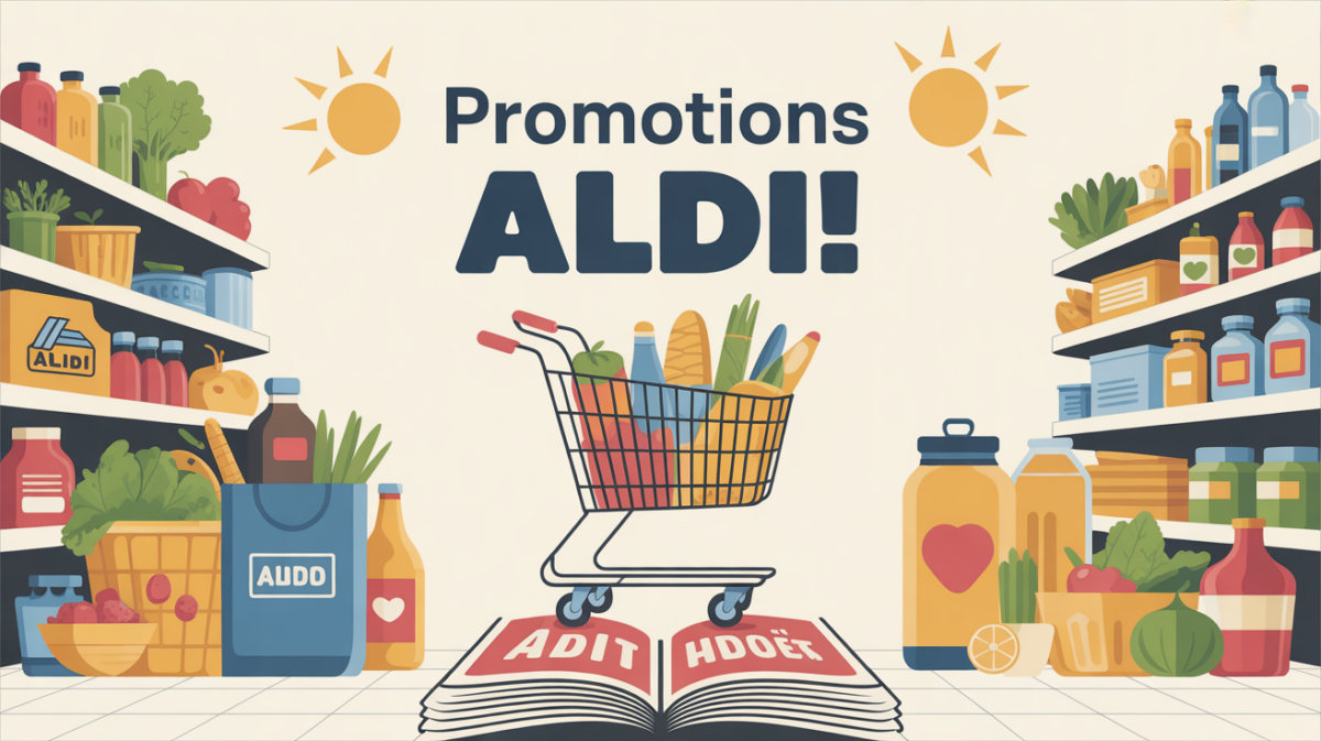 action aldi panier sur prospectus avec promotions