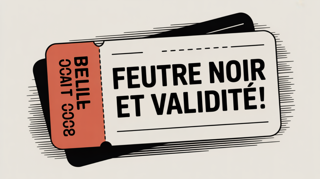 billet marque au feutre noir validite
