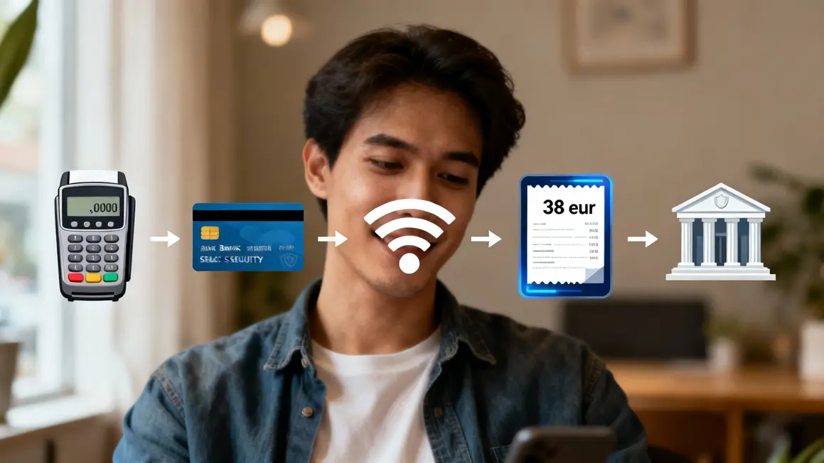 Schema transaction terminal paiement mobile banque