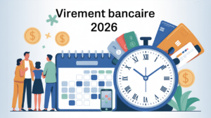 jusqu'à quelle heure peut on recevoir un virement illustration famille calendrier bancaire 2026