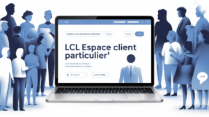 lclparticulier interface banque sécurisée silhouettes