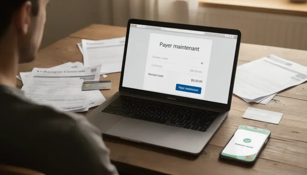 Interface paiement PayPal sur ordinateur, gestion des limites