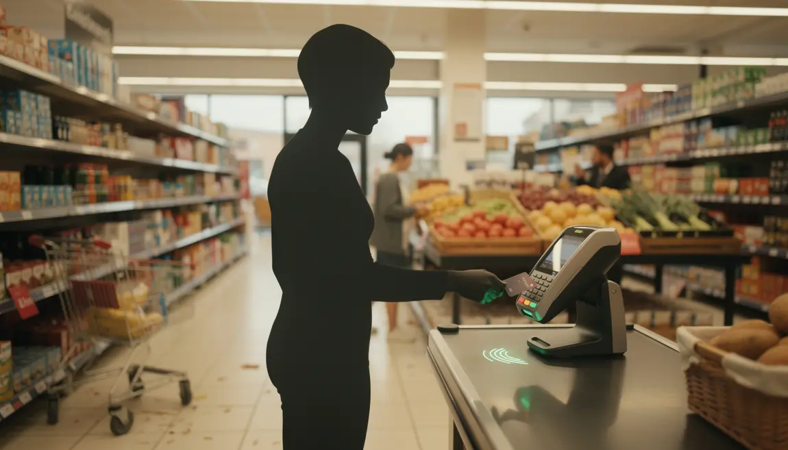 achat avec carte bancaire sans contact en supermarché