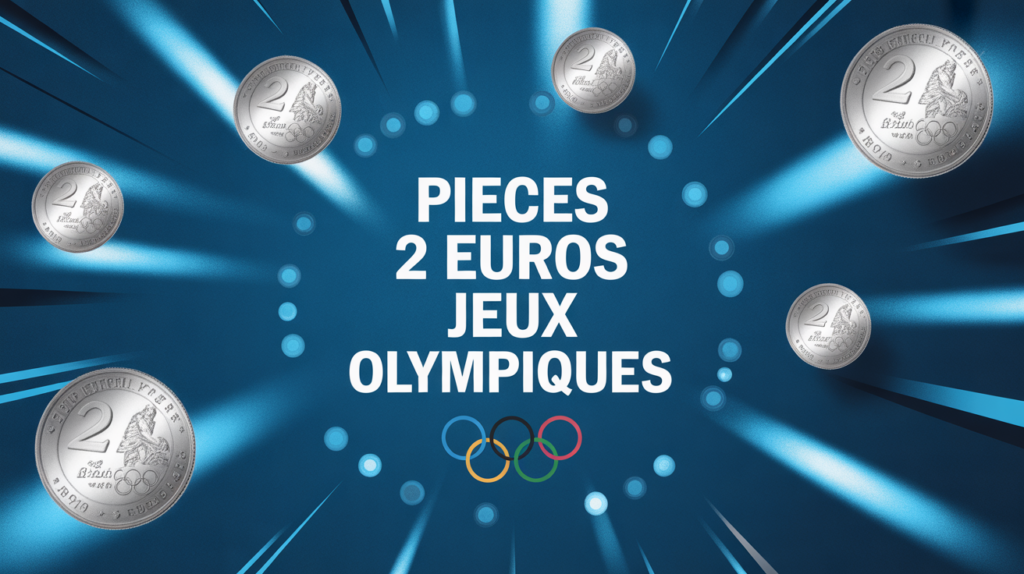 piece 2 euros jo sur fond bleu jeux olympiques
